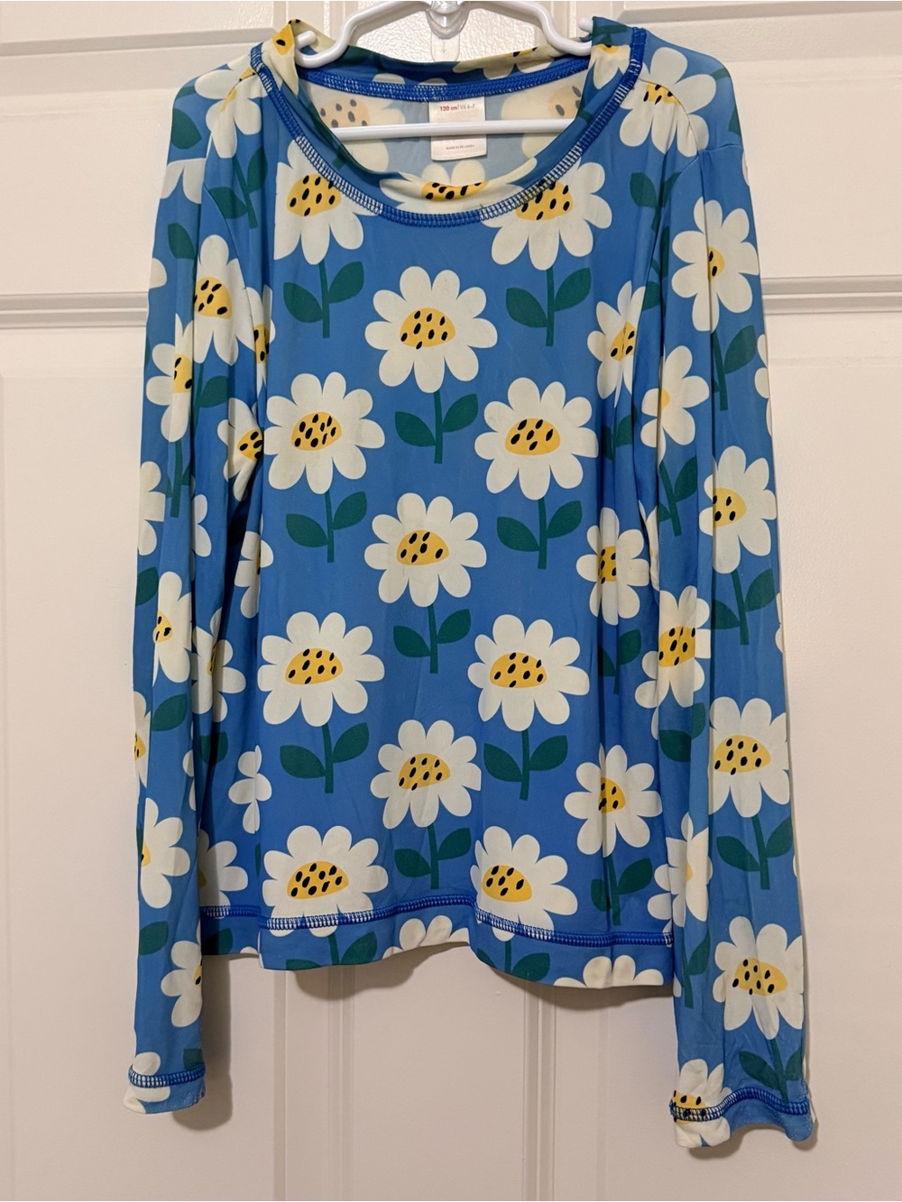 Girls’ Hanna Andersson Rash Guard Swim Sun Shirt Daisies Size 6/7 Preloved